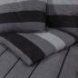 Preview: Bettwäsche-Set Dunkelgrau 225x220 cm Baumwolle