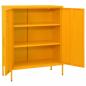 Preview: Lagerschrank Senfgelb 80x35x101,5 cm Stahl    