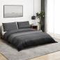 Preview: ARDEBO.de - Bettwäsche-Set Dunkelgrau 240x220 cm Baumwolle