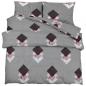 Preview: Bettwäsche-Set Grau 155x220 cm Baumwolle