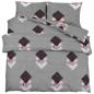 Preview: Bettwäsche-Set Grau 155x220 cm Baumwolle