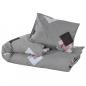 Preview: Bettwäsche-Set Grau 155x220 cm Baumwolle