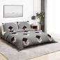 Preview: Bettwäsche-Set Grau 155x220 cm Baumwolle
