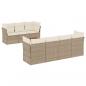 Preview: 8-tlg. Garten-Sofagarnitur mit Kissen Beige Poly Rattan