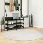 Preview: ARDEBO.de - Teppich IZA Kurzflor Skandinavischer Look Creme Ø 160 cm