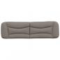 Preview: Kopfteil-Kissen Taupe 180 cm Stoff