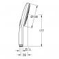 Preview: GROHE Rainshower Smartactive 130 Handbrause, 3 Strahlarten, phantom black (22127KF0)
