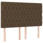 Preview: Boxspringbett mit Matratze Dunkelbraun 160x200 cm Stoff