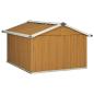 Preview: Rasenmäher Garage 92x97x63 cm Verzinkter Stahl Braun