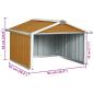 Preview: Rasenmäher Garage 92x97x63 cm Verzinkter Stahl Braun