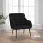 Preview: ARDEBO.de - Sessel Schwarz 63x76x80 cm Samt