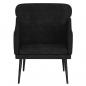 Preview: Sessel Schwarz 63x76x80 cm Samt