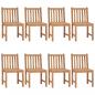 Preview: Gartenstühle 8 Stk. mit Kissen Massivholz Teak