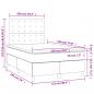 Preview: Boxspringbett mit Matratze Blau 120x190 cm Stoff