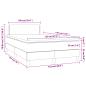 Preview: Boxspringbett mit Matratze Schwarz 120x190 cm Stoff