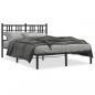Preview: ARDEBO.de - Bettgestell mit Kopfteil Metall Schwarz 135x190 cm
