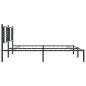 Preview: Bettgestell mit Kopfteil Metall Schwarz 180x200 cm