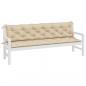 Preview: Gartenbank-Auflagen 2 Stk. Beige 200x50x7 cm Oxford-Gewebe