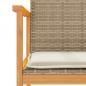 Preview: Gartenstühle mit Kissen 2 Stk. Beige Poly Rattan Massivholz