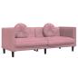 Preview: 2-tlg. Sofagarnitur mit Kissen Rosa Samt
