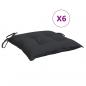 Preview: Palettenkissen 6 Stk. Schwarz 50x50x7 cm Oxford-Gewebe