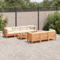 Preview: 8-tlg. Garten-Sofagarnitur mit Kissen Wachsbraun Kiefernholz