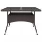 Preview: 9-tlg. Garten-Essgruppe Poly Rattan und Hartglas Braun