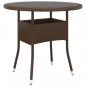 Preview: 5-tlg. Bistro-Set Poly-Rattan und Hartglas Braun