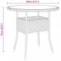 Preview: 5-tlg. Bistro-Set Poly-Rattan und Hartglas Schwarz