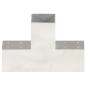 Preview: Pfostenverbinder 4 Stk. T-Form Verzinktes Metall 81 x 81 mm