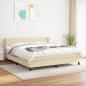Preview: ARDEBO.de - Boxspringbett mit Matratze Creme 180x200 cm Stoff