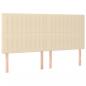 Preview: Boxspringbett mit Matratze Creme 180x200 cm Stoff