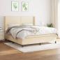 Preview: ARDEBO.de - Boxspringbett mit Matratze Creme 180x200 cm Stoff