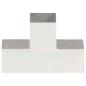 Preview: Pfostenverbinder 4 Stk. T-Form Verzinktes Metall 91 x 91 mm