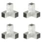 Preview: Pfostenverbinder 4 Stk. Y-Form Verzinktes Metall 71 x 71 mm