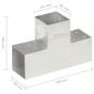 Preview: Pfostenverbinder T-Form Verzinktes Metall 101 x 101 mm
