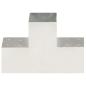 Preview: Pfostenverbinder 4 Stk. T-Form Verzinktes Metall 101 x 101 mm