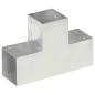 Preview: Pfostenverbinder 4 Stk. T-Form Verzinktes Metall 101 x 101 mm
