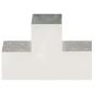 Preview: Pfostenverbinder 4 Stk. T-Form Verzinktes Metall 101 x 101 mm