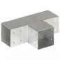 Preview: Pfostenverbinder 4 Stk. T-Form Verzinktes Metall 101 x 101 mm