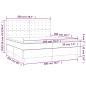 Preview: Boxspringbett mit Matratze & LED Taupe 200x200 cm Stoff