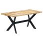 Preview: Esstisch 160 x 80 x 75 cm Raues Mangoholz Massiv