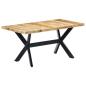 Preview: Esstisch 160 x 80 x 75 cm Raues Mangoholz Massiv