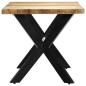 Preview: Esstisch 160 x 80 x 75 cm Raues Mangoholz Massiv