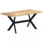 Preview: Esstisch 160 x 80 x 75 cm Raues Mangoholz Massiv