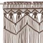 Preview: Makramee Vorhang Taupe 140x240 cm Baumwolle