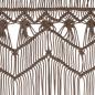 Preview: Makramee Vorhang Taupe 140x240 cm Baumwolle