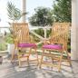 Preview: ARDEBO.de - Stuhlkissen 2 Stk. Rosa 50x50x7 cm Oxford-Gewebe