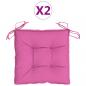 Preview: Stuhlkissen 2 Stk. Rosa 50x50x7 cm Oxford-Gewebe