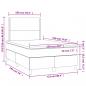 Preview: Boxspringbett mit Matratze Dunkelbraun 120x190 cm Stoff